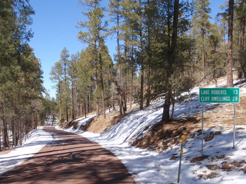13 Miles to Lake Roberts, NM (our destination).